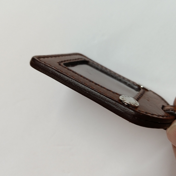 PRADA Genuine Leather Bag Luggage Tag w/ Buckle Strap - Picture 12 of 12